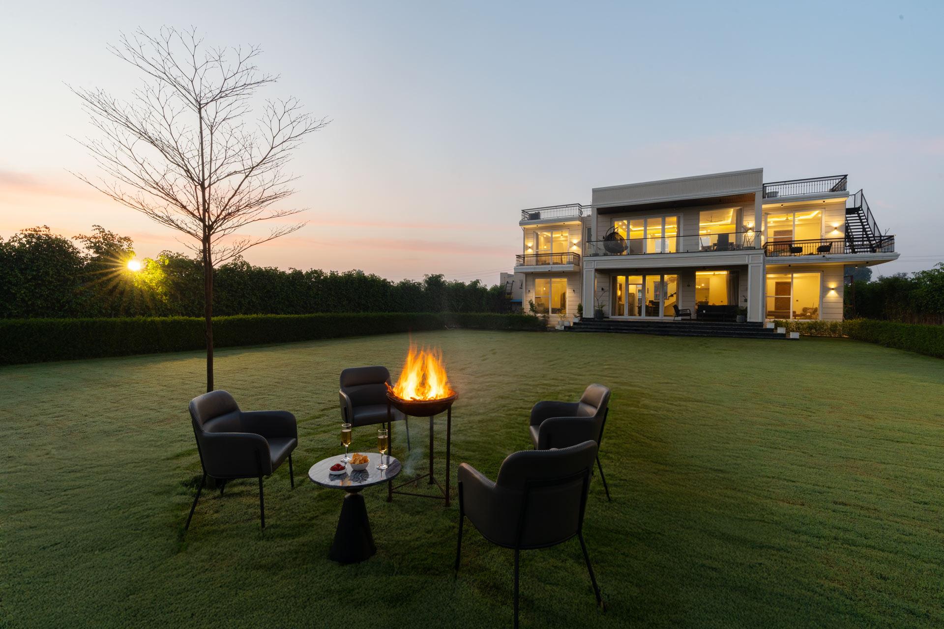 Family garden and outdoor life